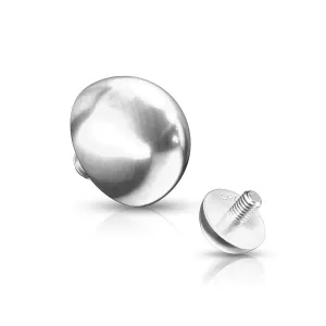 14 Karat White Gold Dome Dermal Anchor Top