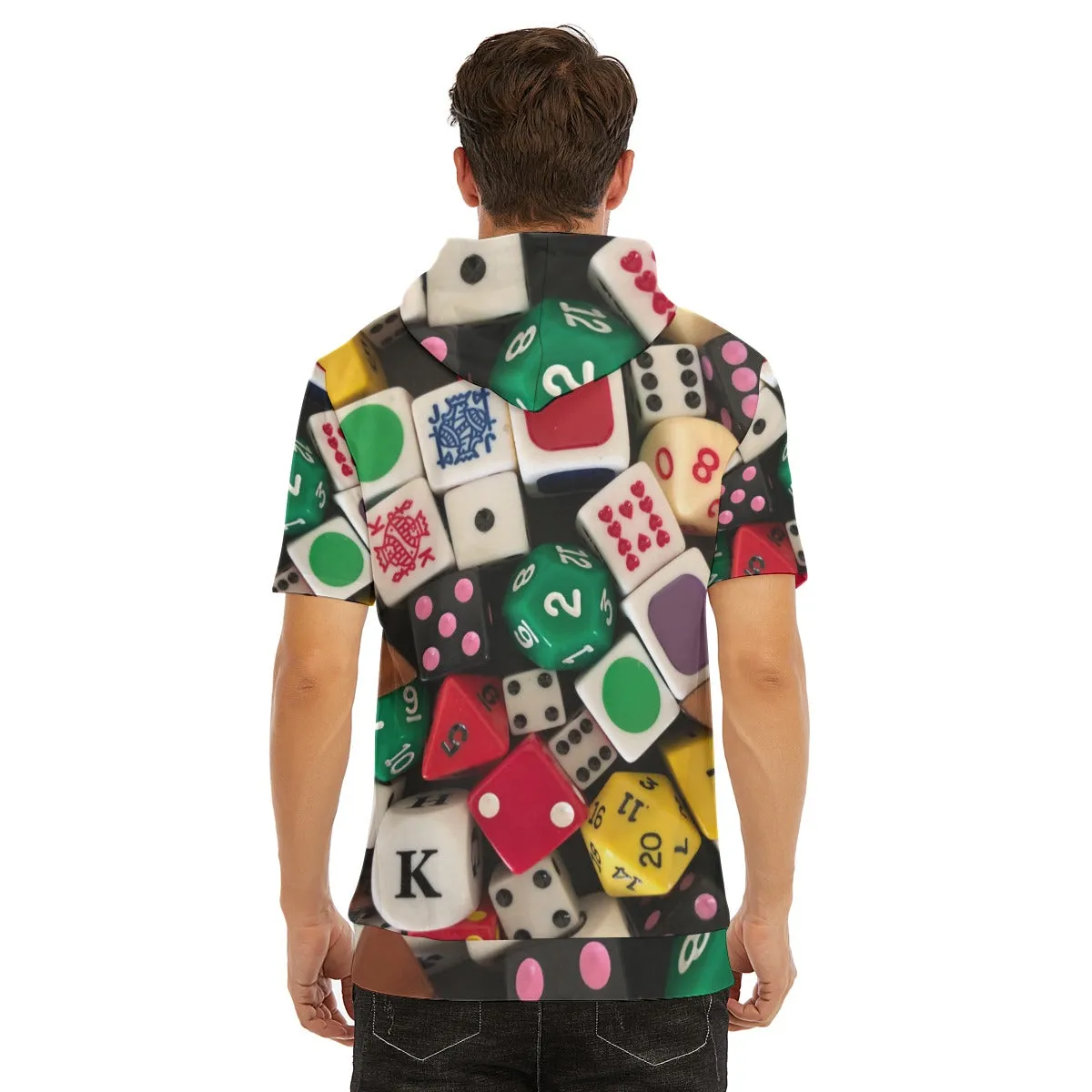 All-Over Print Men's T-Shirt With Hood | 190GSM Cotton
