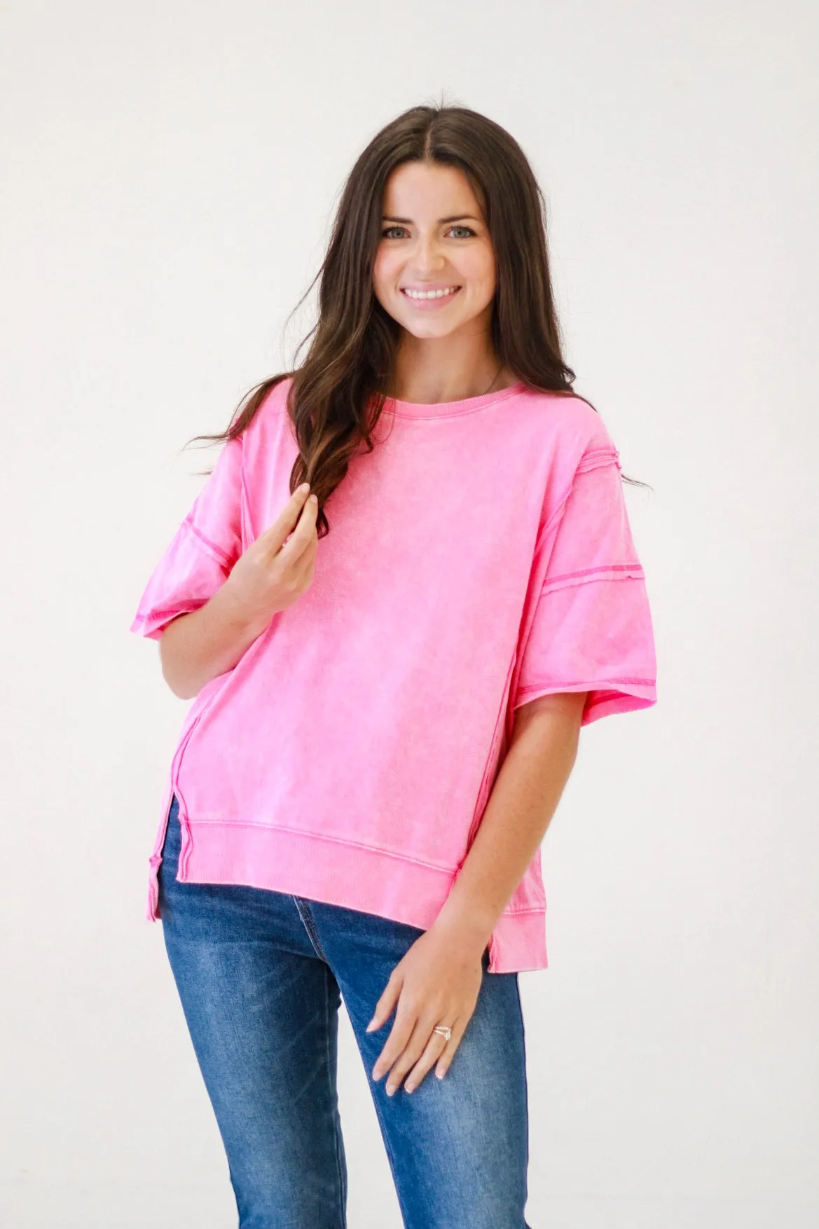 Believe in Love Casual Top in Pink