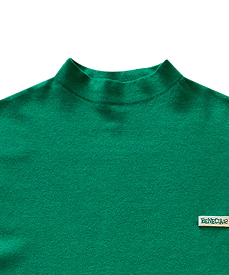 BENECIA 12 Sleeveless Mock Neck - Green