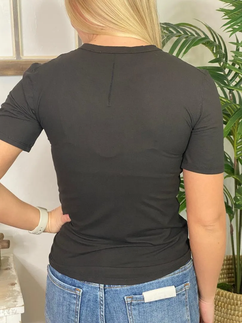 Black or White Basic Tee - Great for layering!