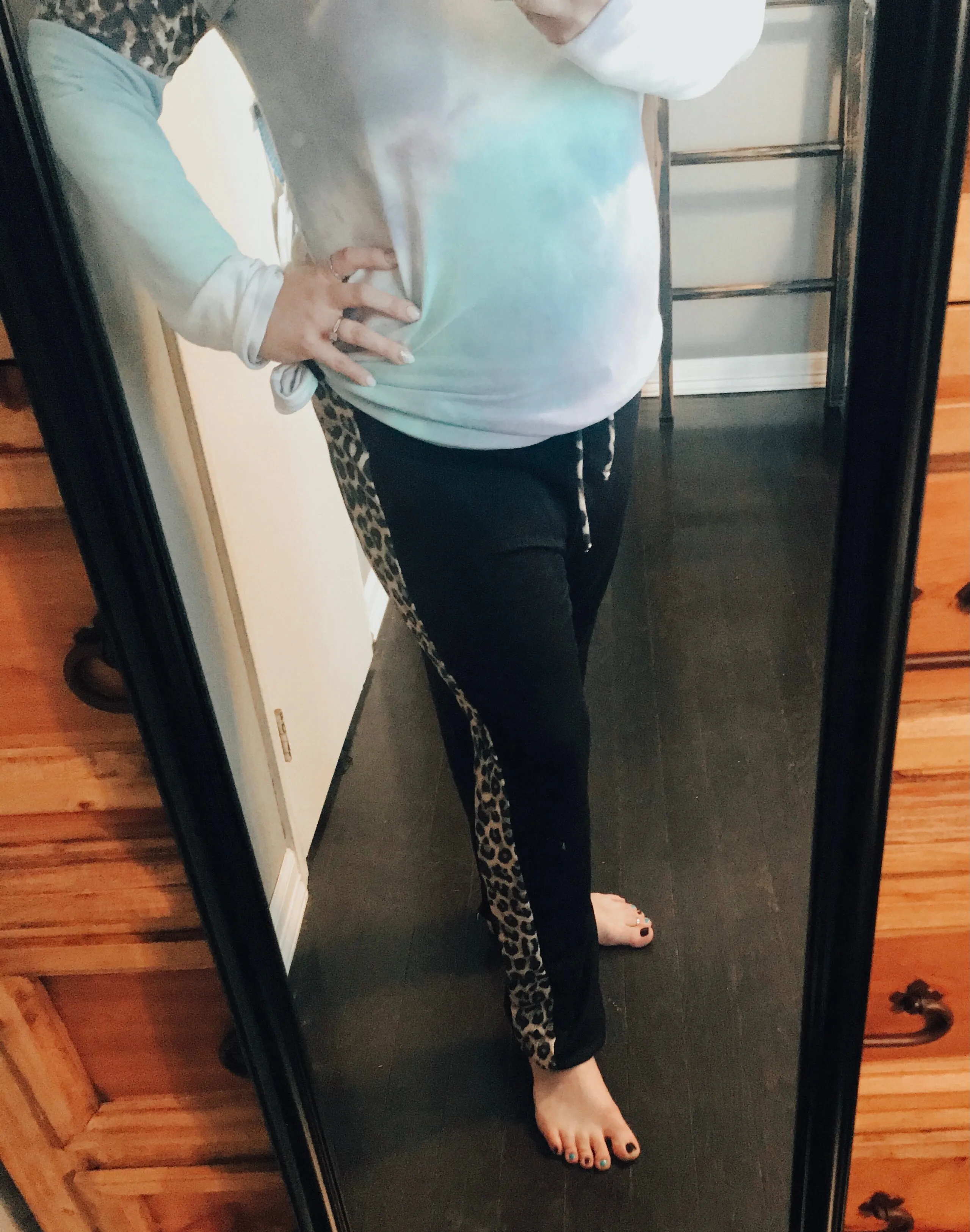 BLACK/LEOPARD JOGGERS