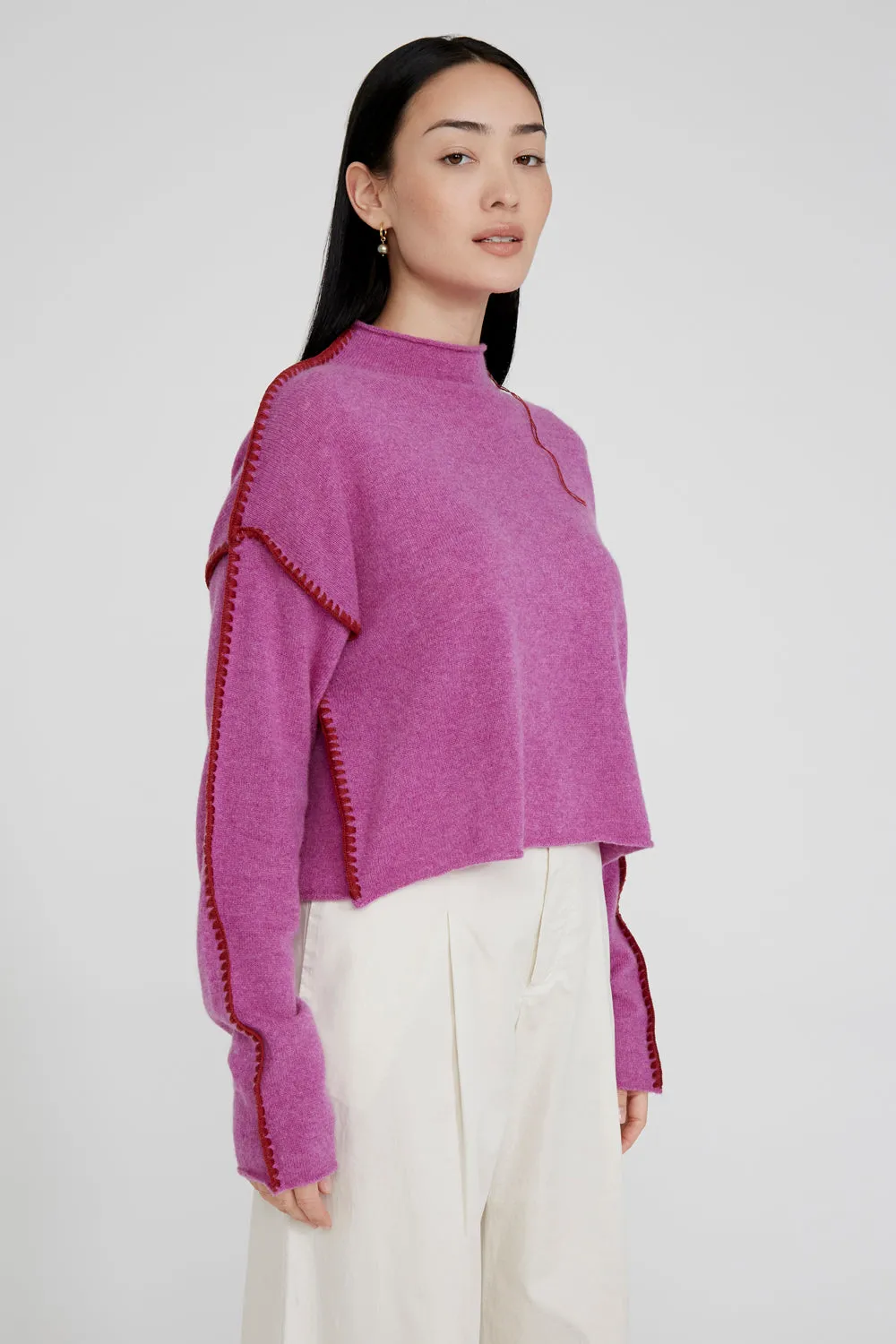 BRH-SW-2204- Annie Cashmere Cropped Sweater