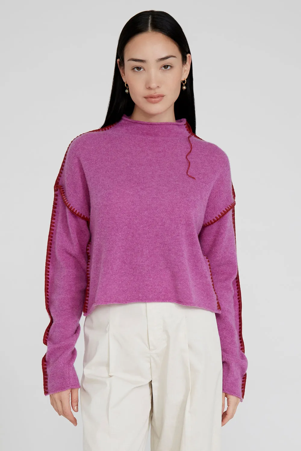 BRH-SW-2204- Annie Cashmere Cropped Sweater