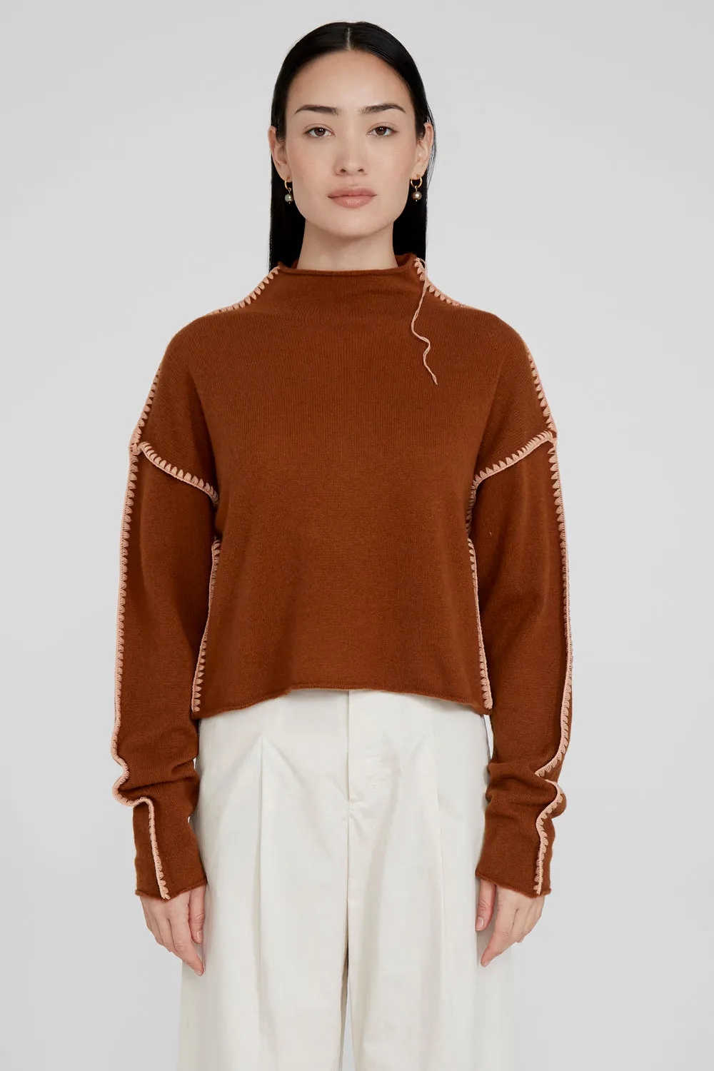 BRH-SW-2204- Annie Cashmere Cropped Sweater