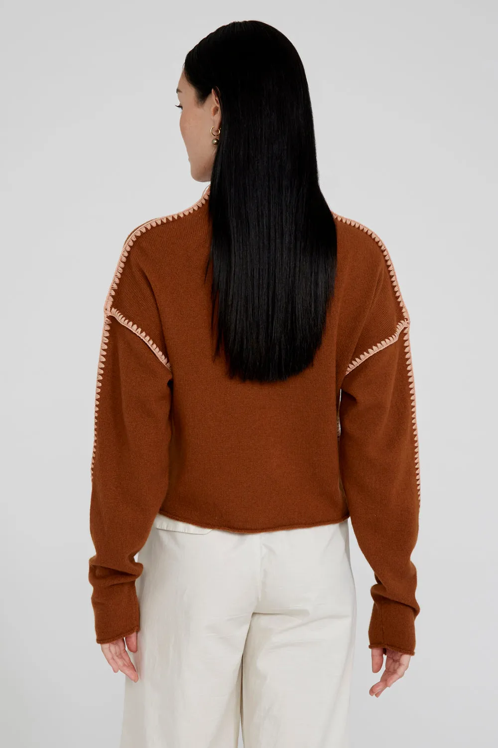 BRH-SW-2204- Annie Cashmere Cropped Sweater