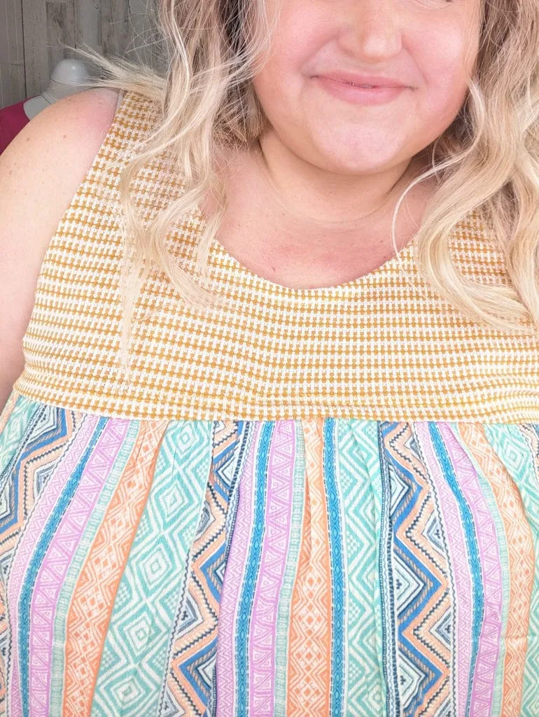 Charlotte Tribal Print Babydoll Tank (2 colors)