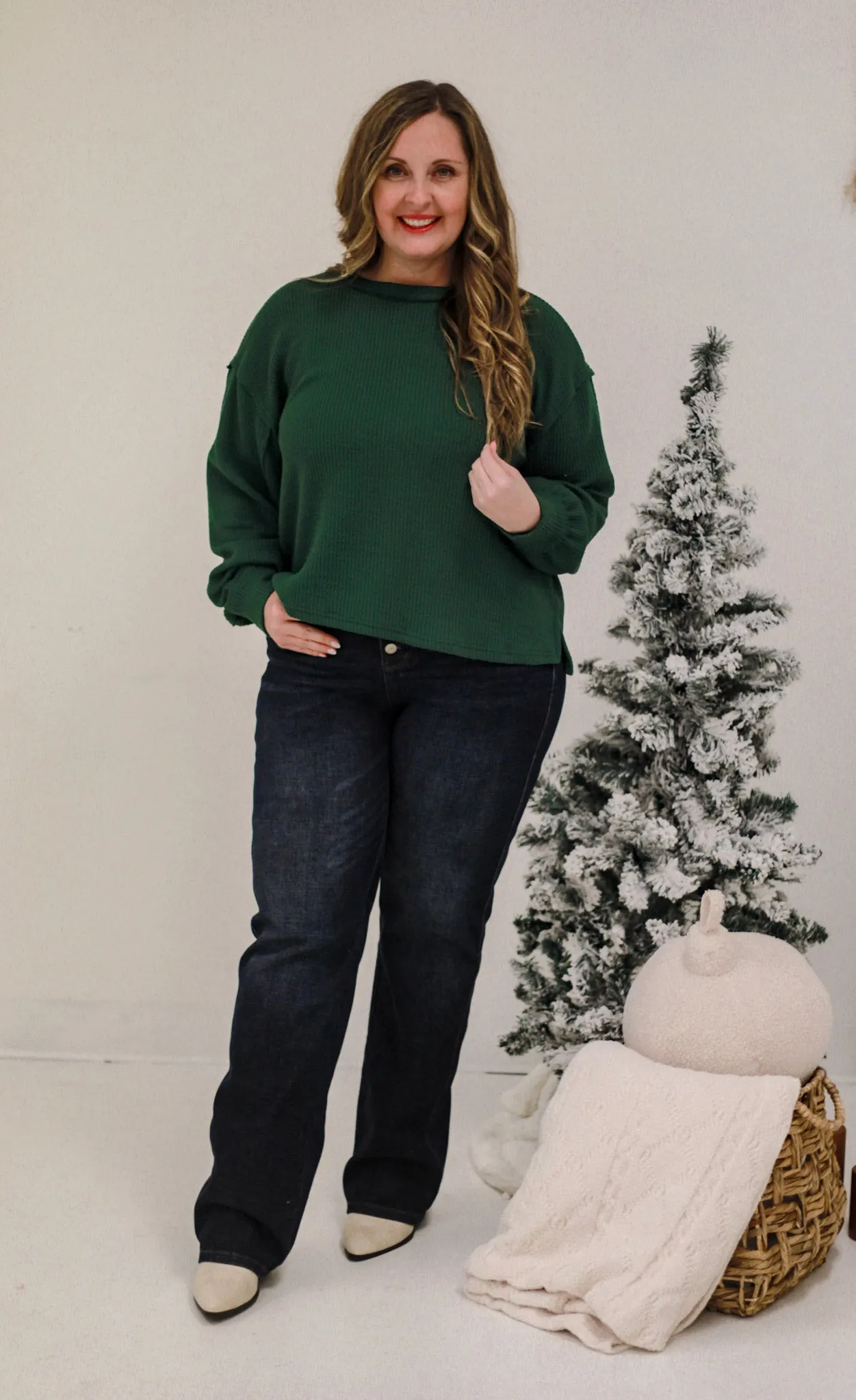Christmas in the Country Pine Green Pullover