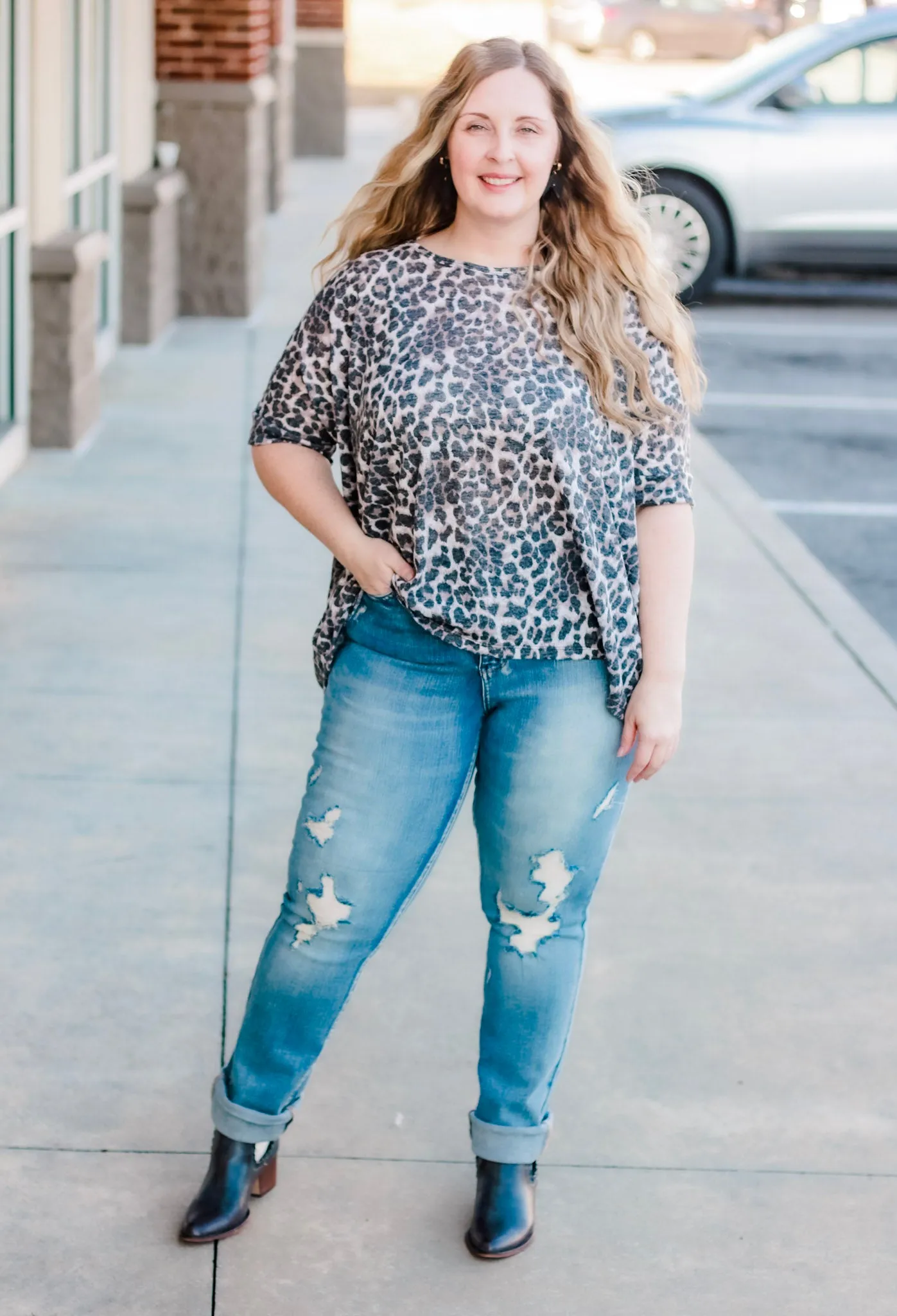 Count Me In Leopard Top
