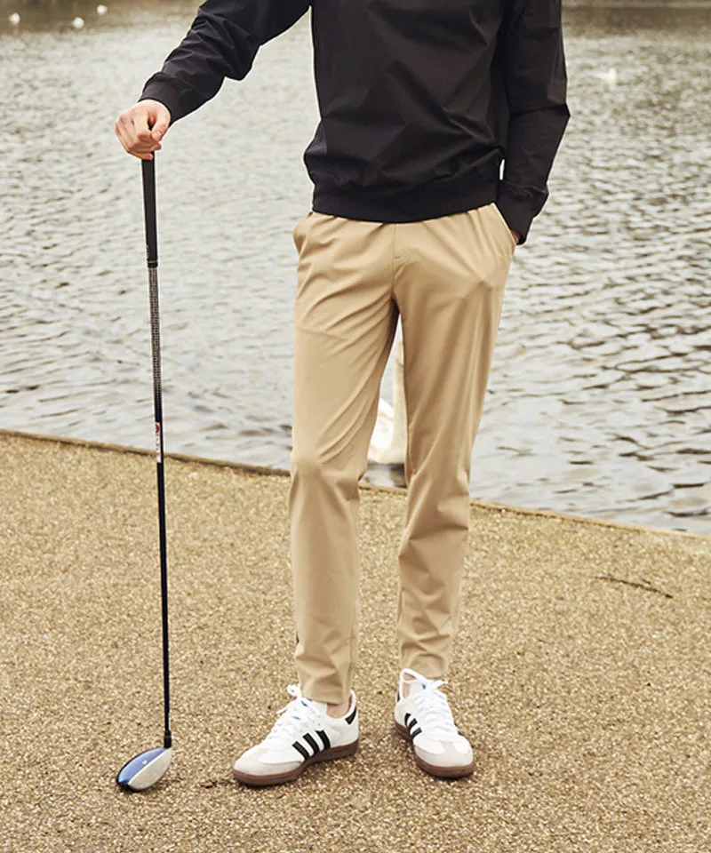 CREVE NINE: Men's Half Jogger Pants - Beige