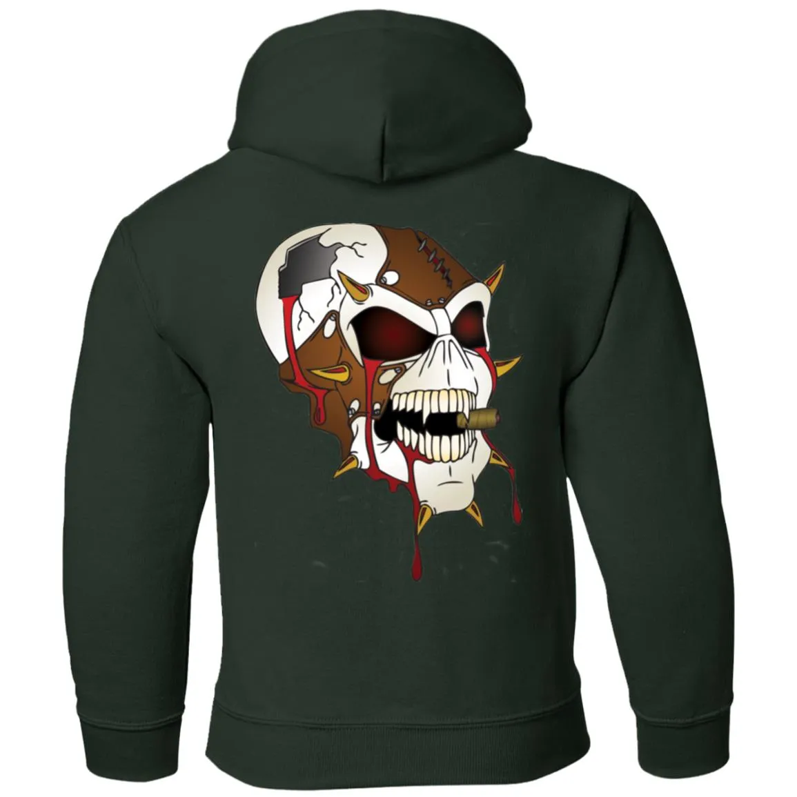 Dark Side Racing 2-sided print w/ skull on back G185B Gildan Youth Pullover Hoodie