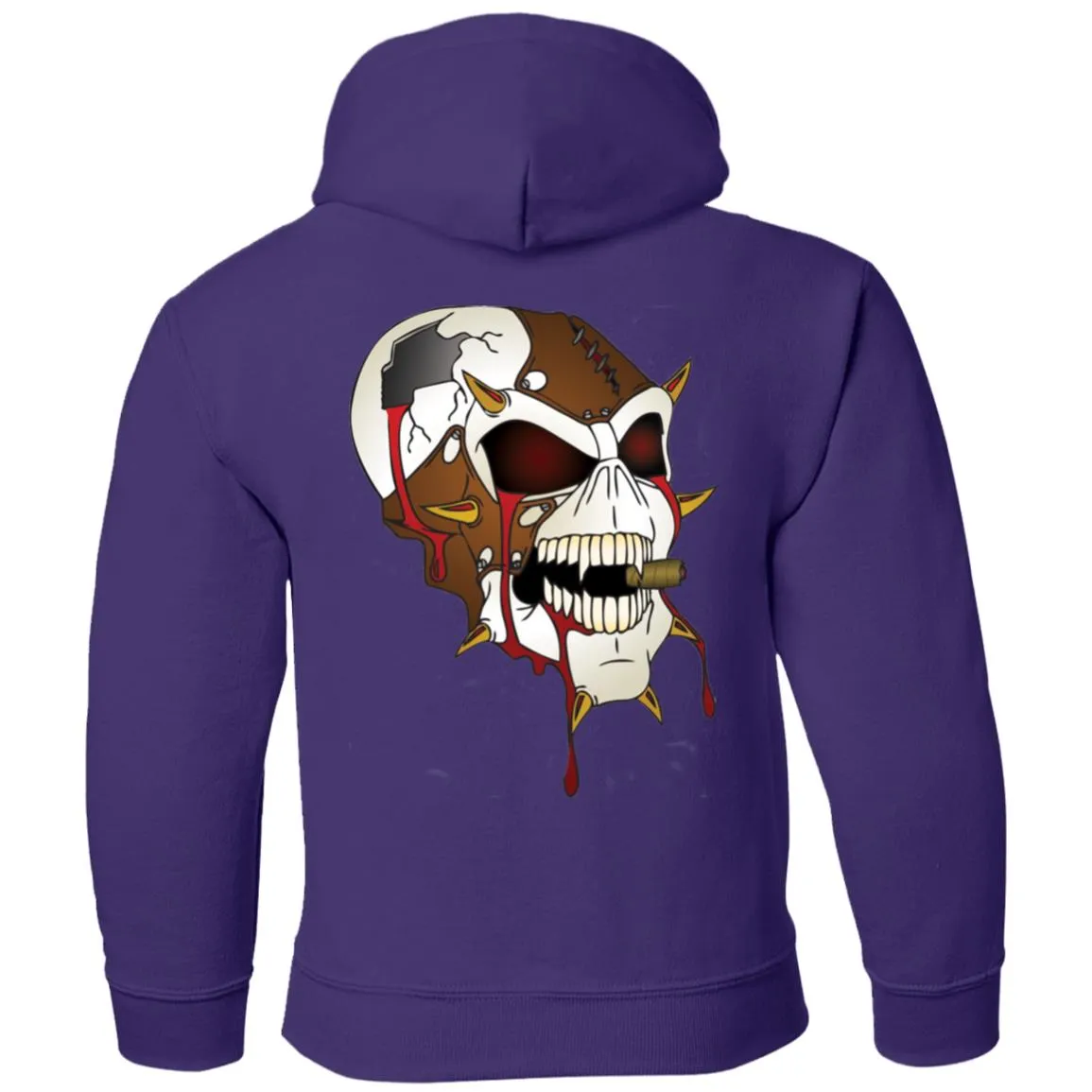 Dark Side Racing 2-sided print w/ skull on back G185B Gildan Youth Pullover Hoodie