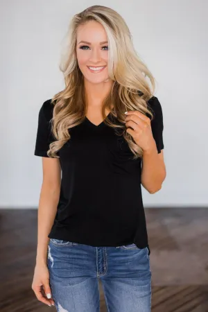 Essential Pocket Top- Black