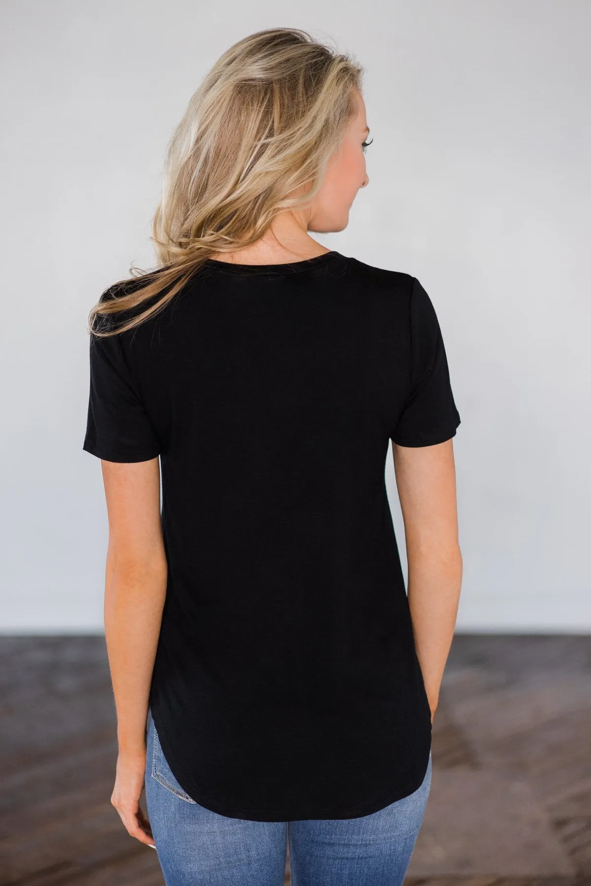 Essential Pocket Top- Black