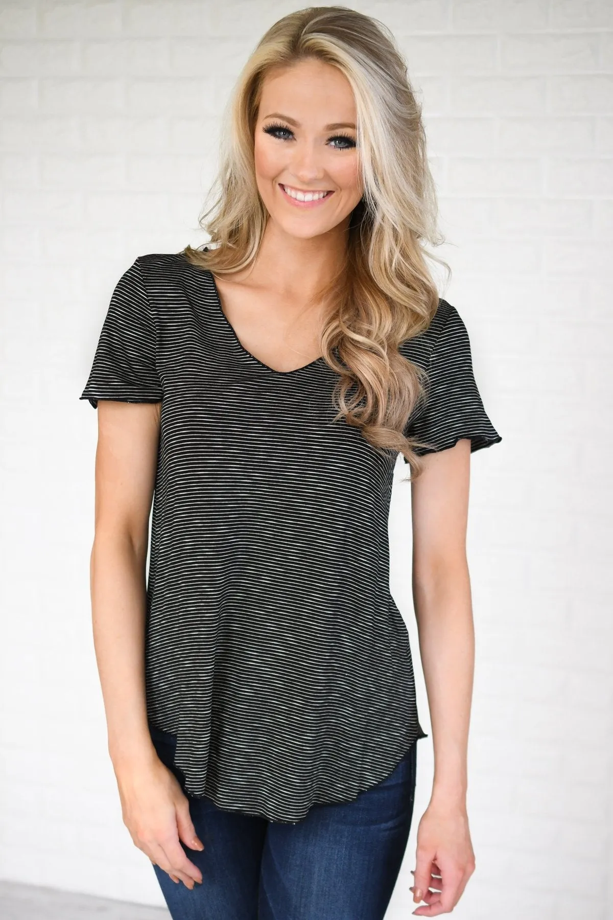 Fit to Me Striped Short Sleeve Tee
