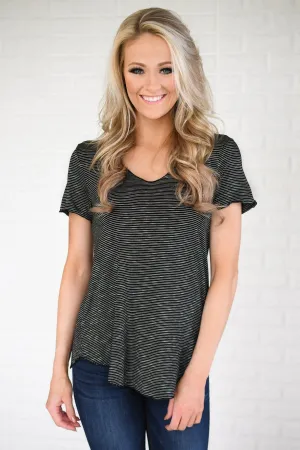 Fit to Me Striped Short Sleeve Tee
