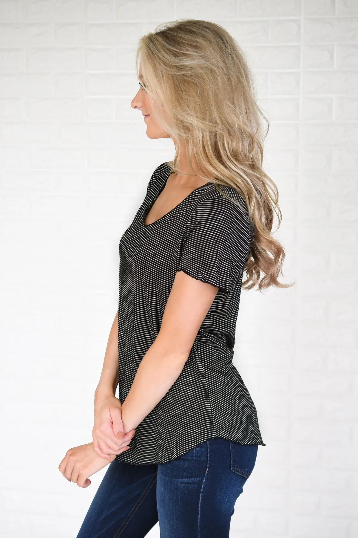 Fit to Me Striped Short Sleeve Tee