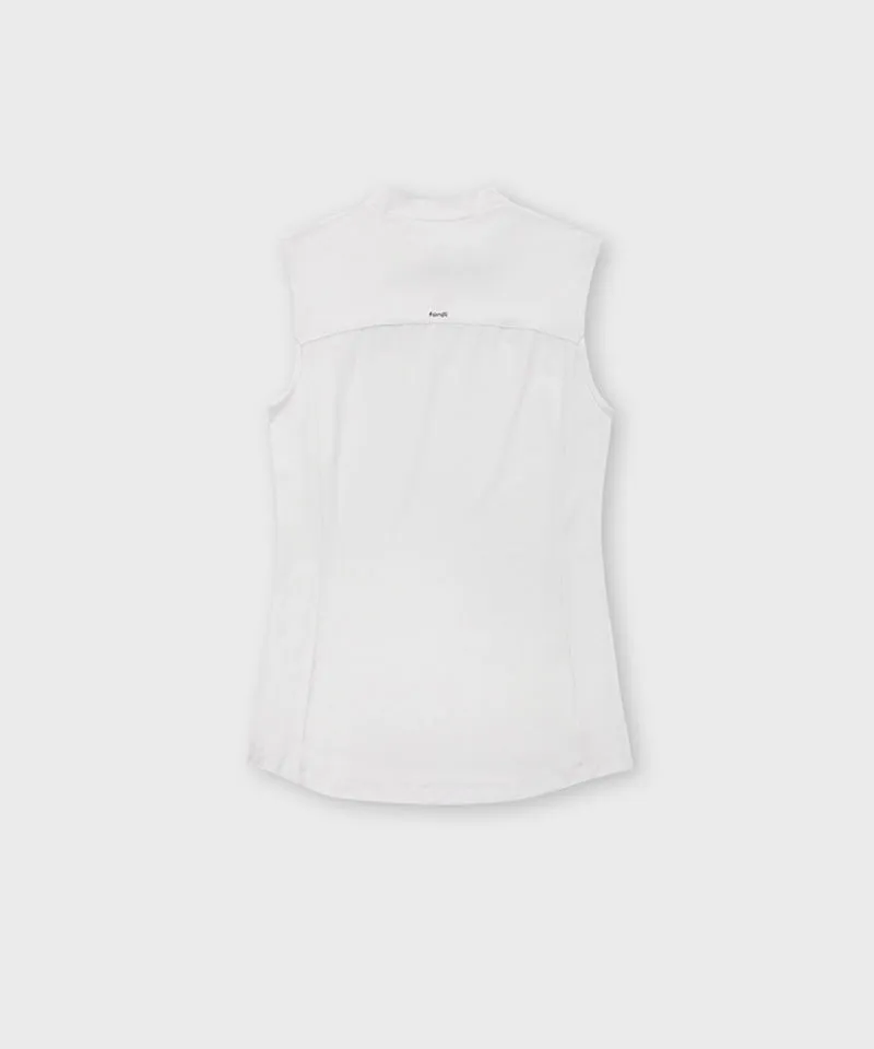 FORDI Mockneck Sleeveless T-Shirt - White