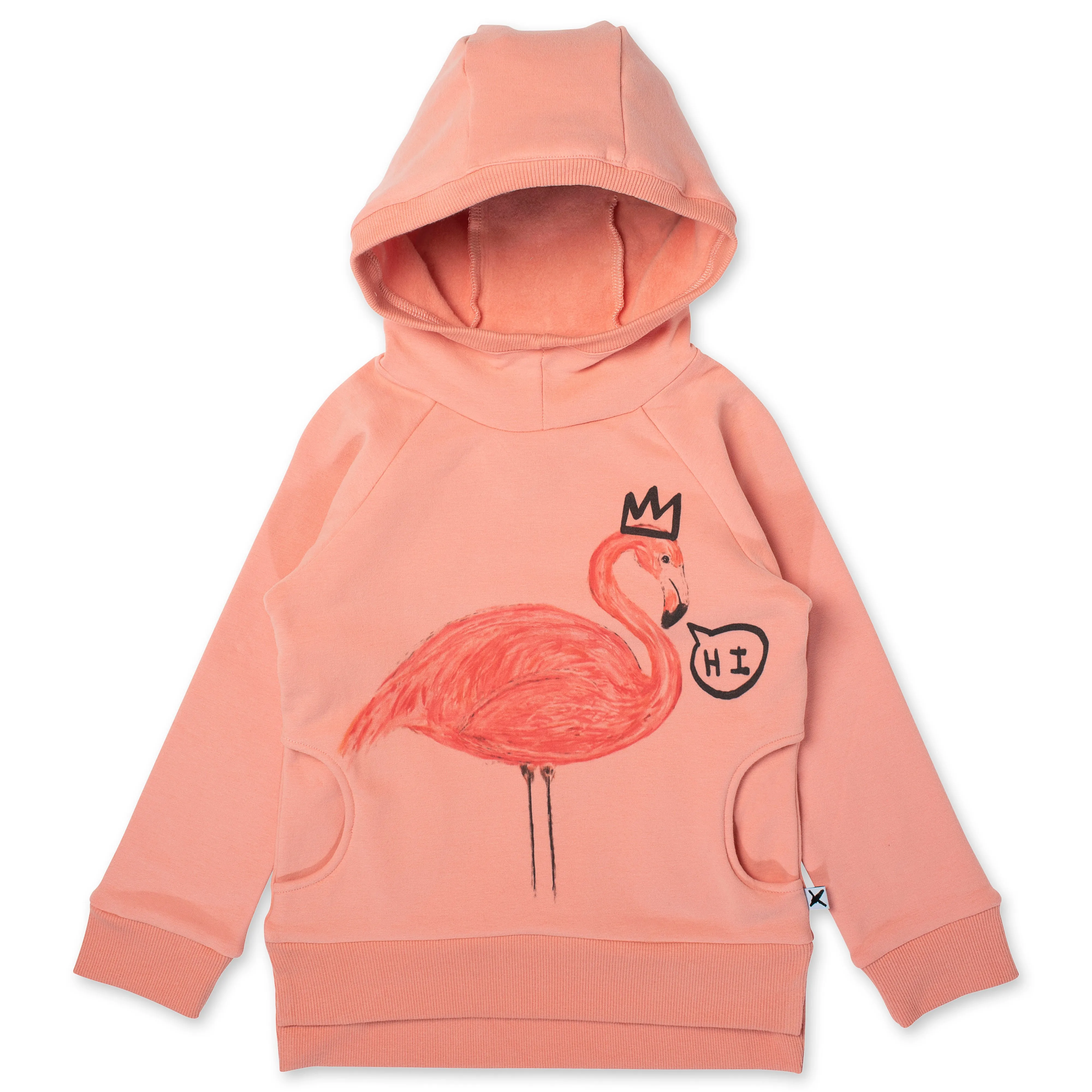 Friendly Flamingo Furry Hood - Apricot