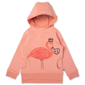 Friendly Flamingo Furry Hood - Apricot