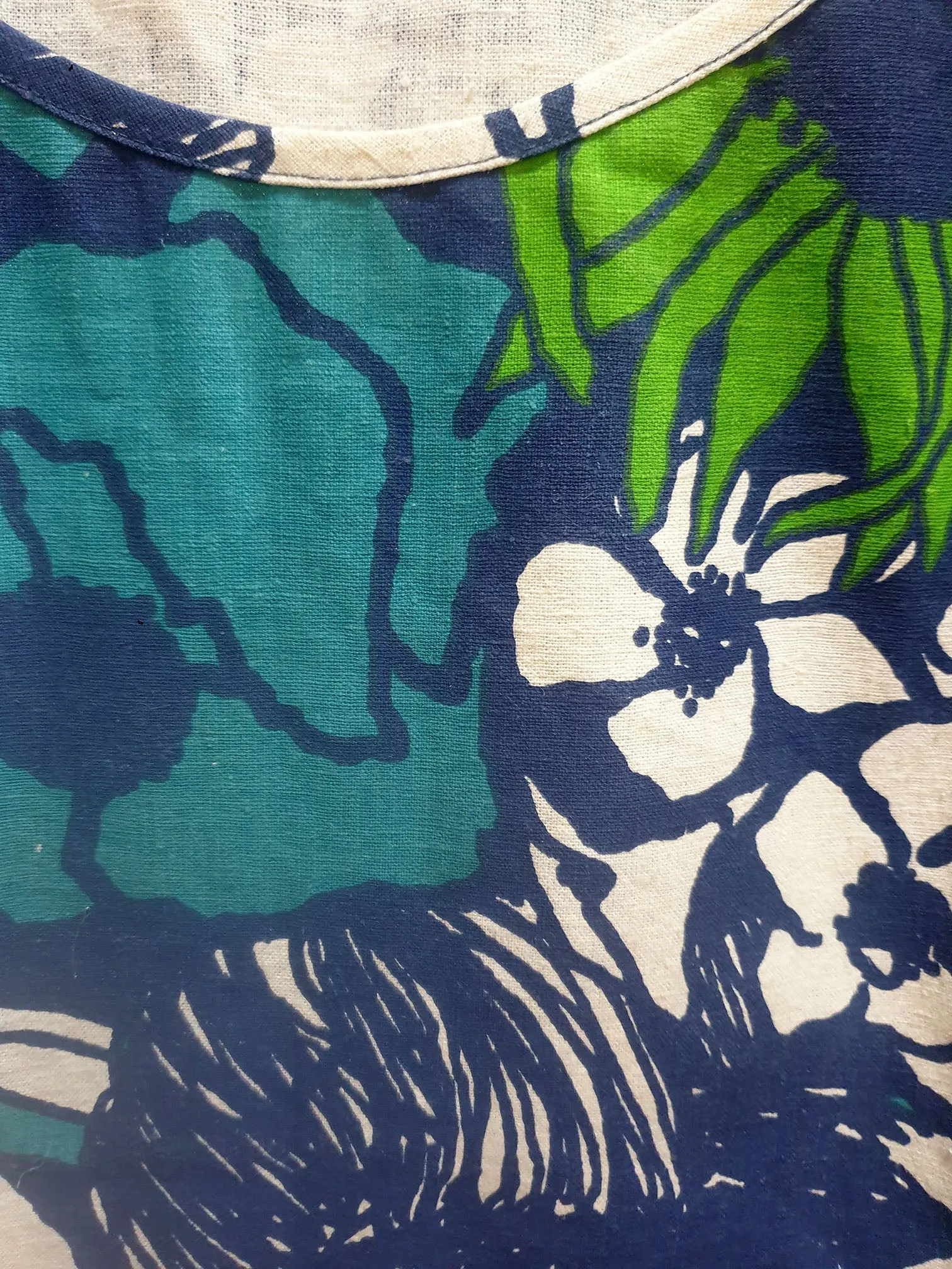 Funkis hemp green and blue top size small