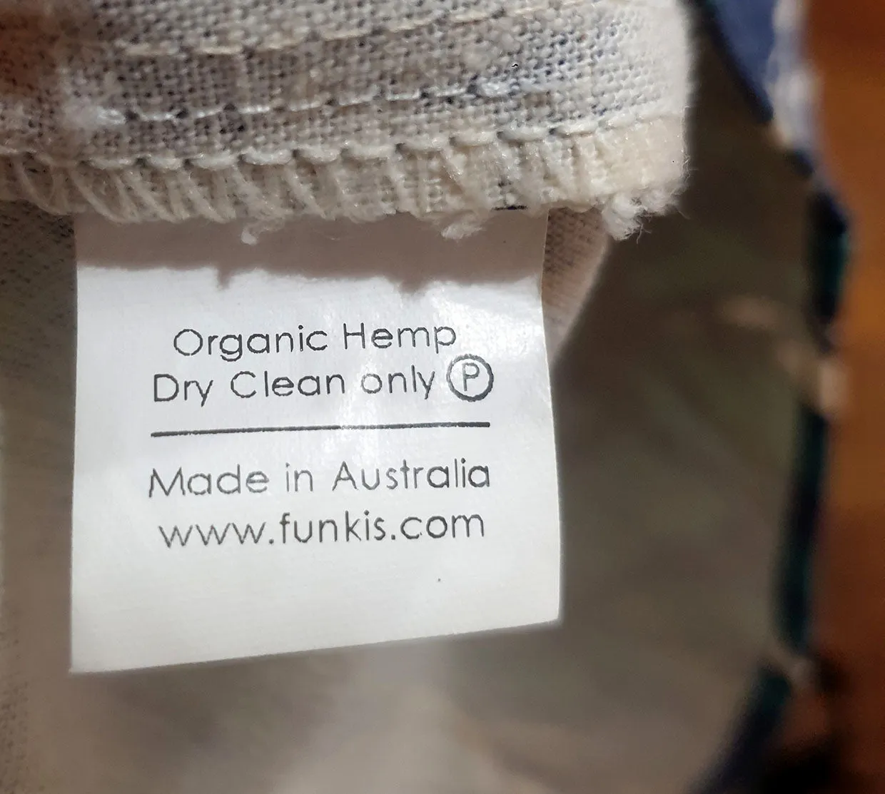 Funkis hemp green and blue top size small