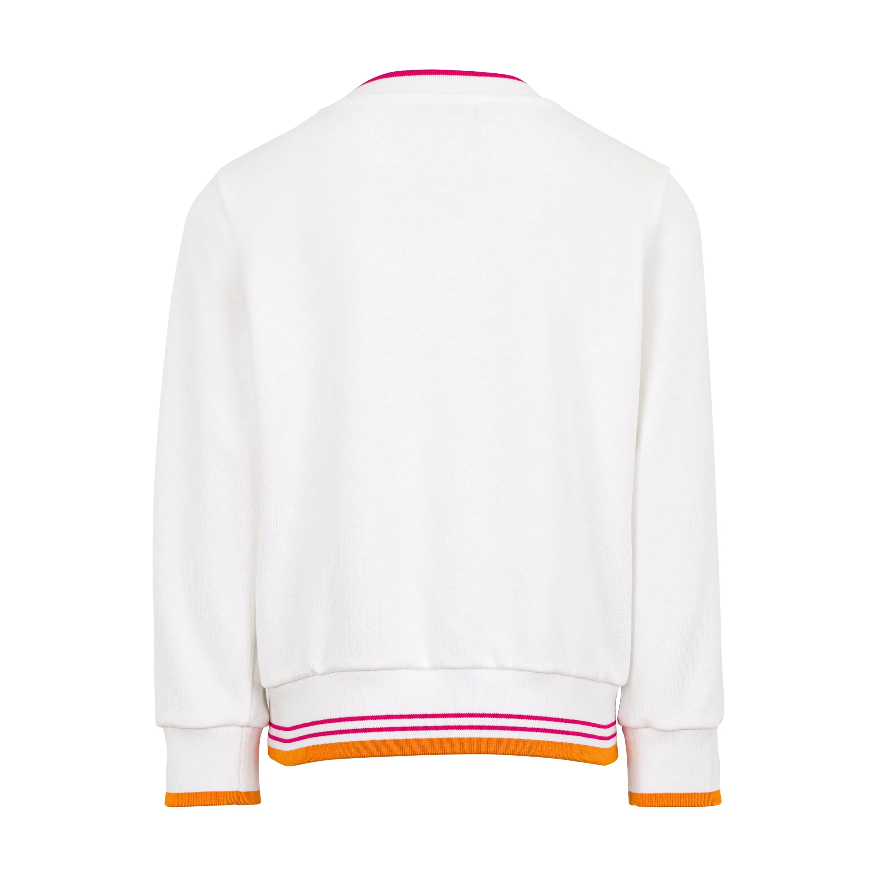 Girls White Zig Zag Sweatshirt