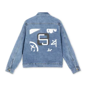 Grafiti Logo-Men's Denim Jacket-CJ8