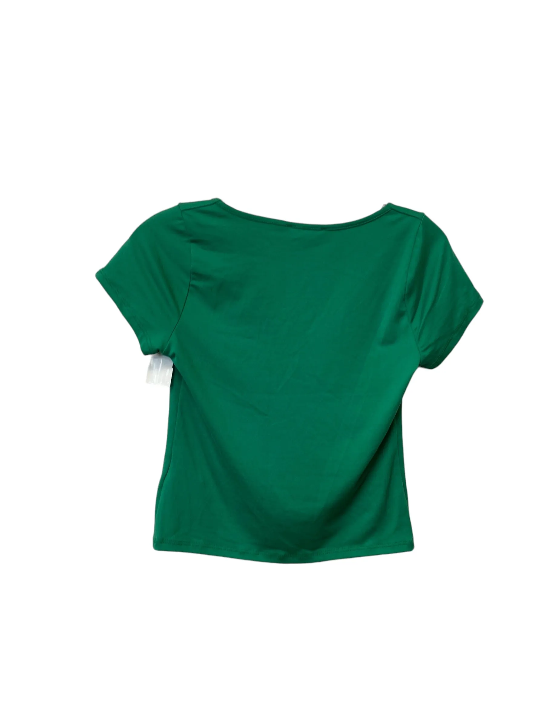 Green Top Short Sleeve Basic Clothes Mentor, Size M