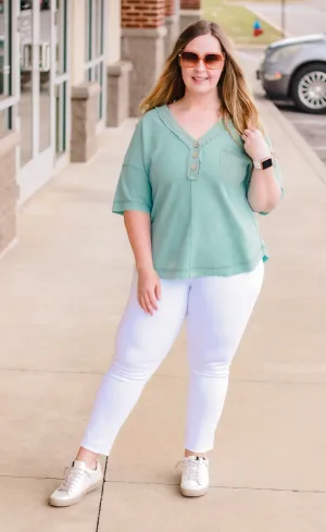In Time Top in Aqua