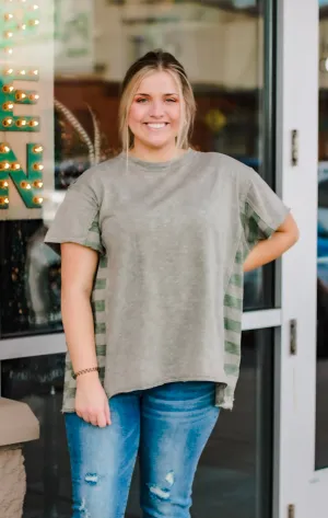 Just Striping Around in Olive Green