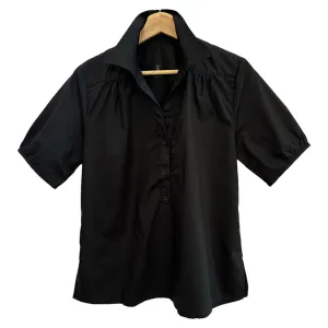 Kathya Popover Top - Black