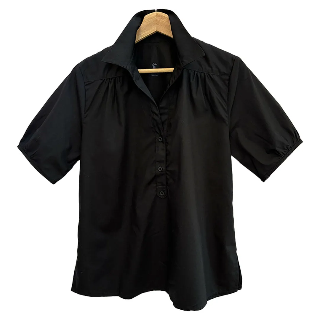 Kathya Popover Top - Black