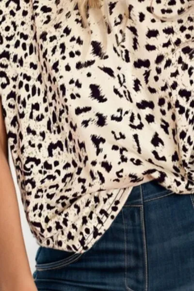 Leopard Print  Round Neck Tank