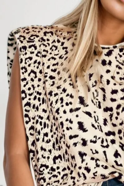 Leopard Print  Round Neck Tank