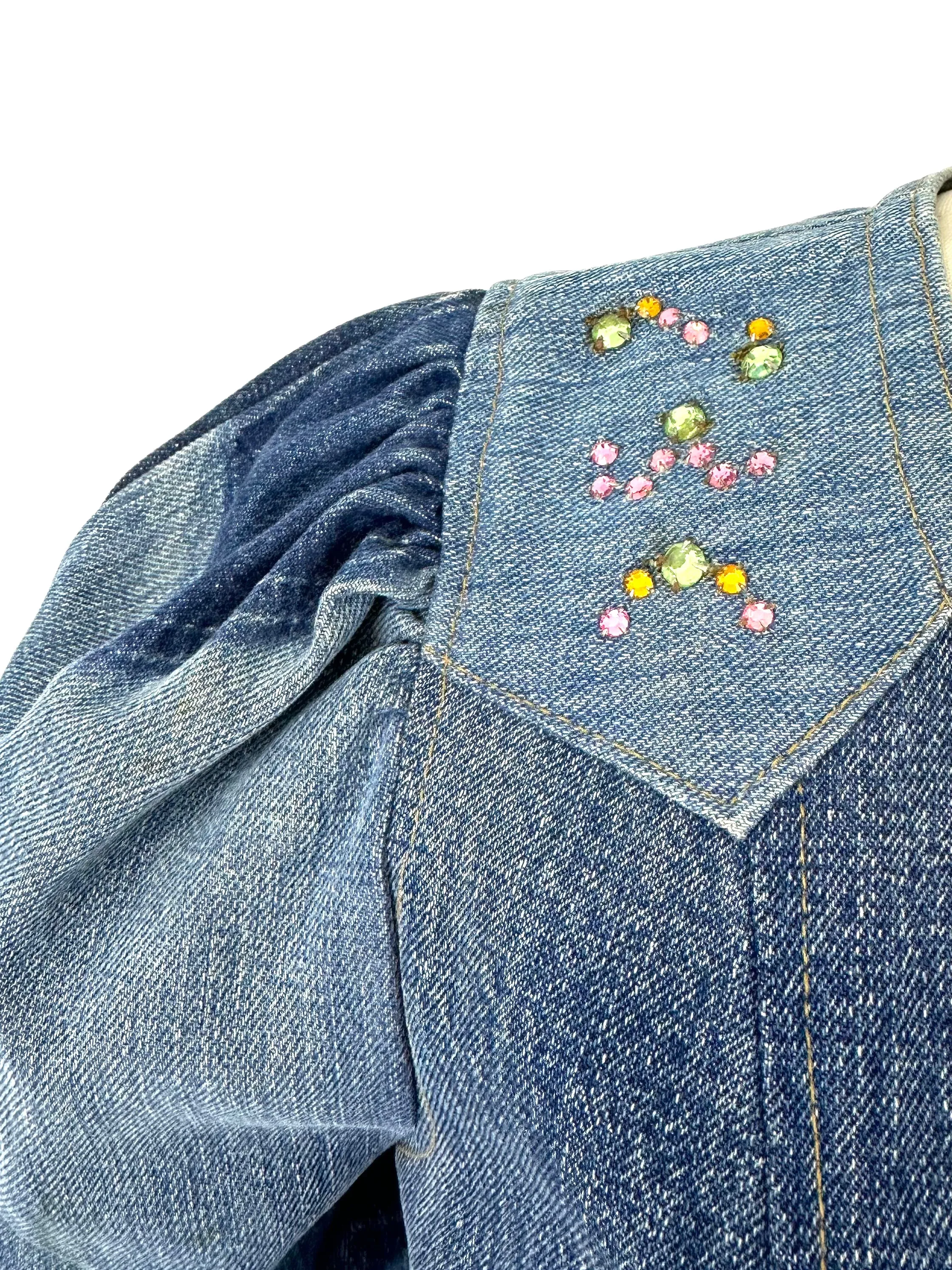 Levi's Bedazzled Puff Denim Jacket