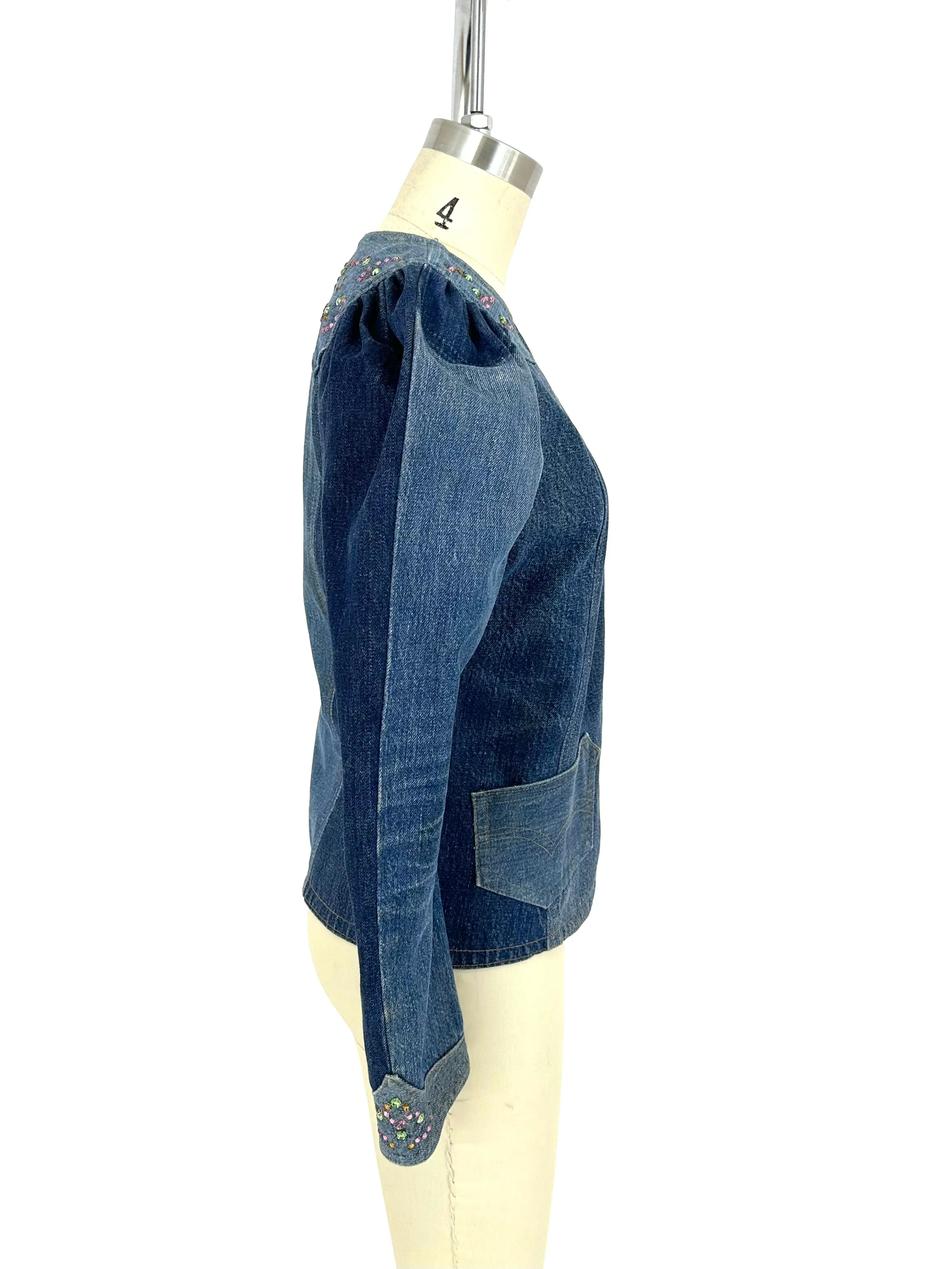 Levi's Bedazzled Puff Denim Jacket