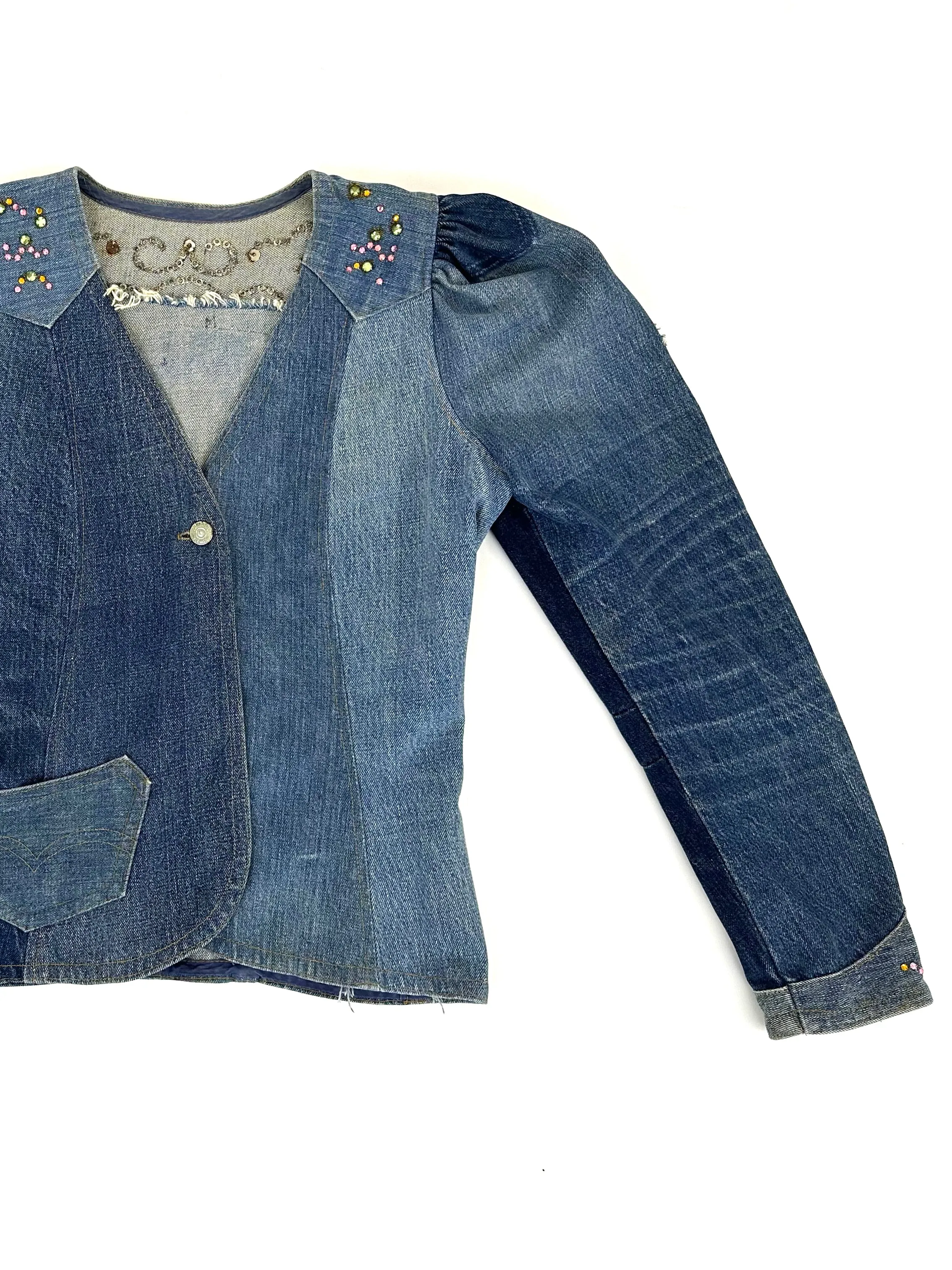 Levi's Bedazzled Puff Denim Jacket