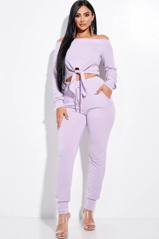 Lily Off Shoulder Pants Set