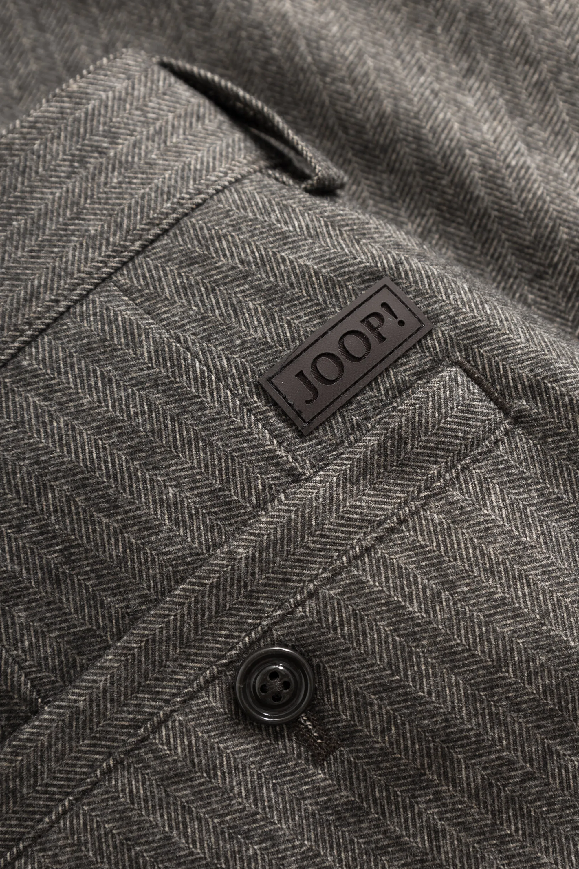 Limonos Stretch Chino in Olive Herringbone