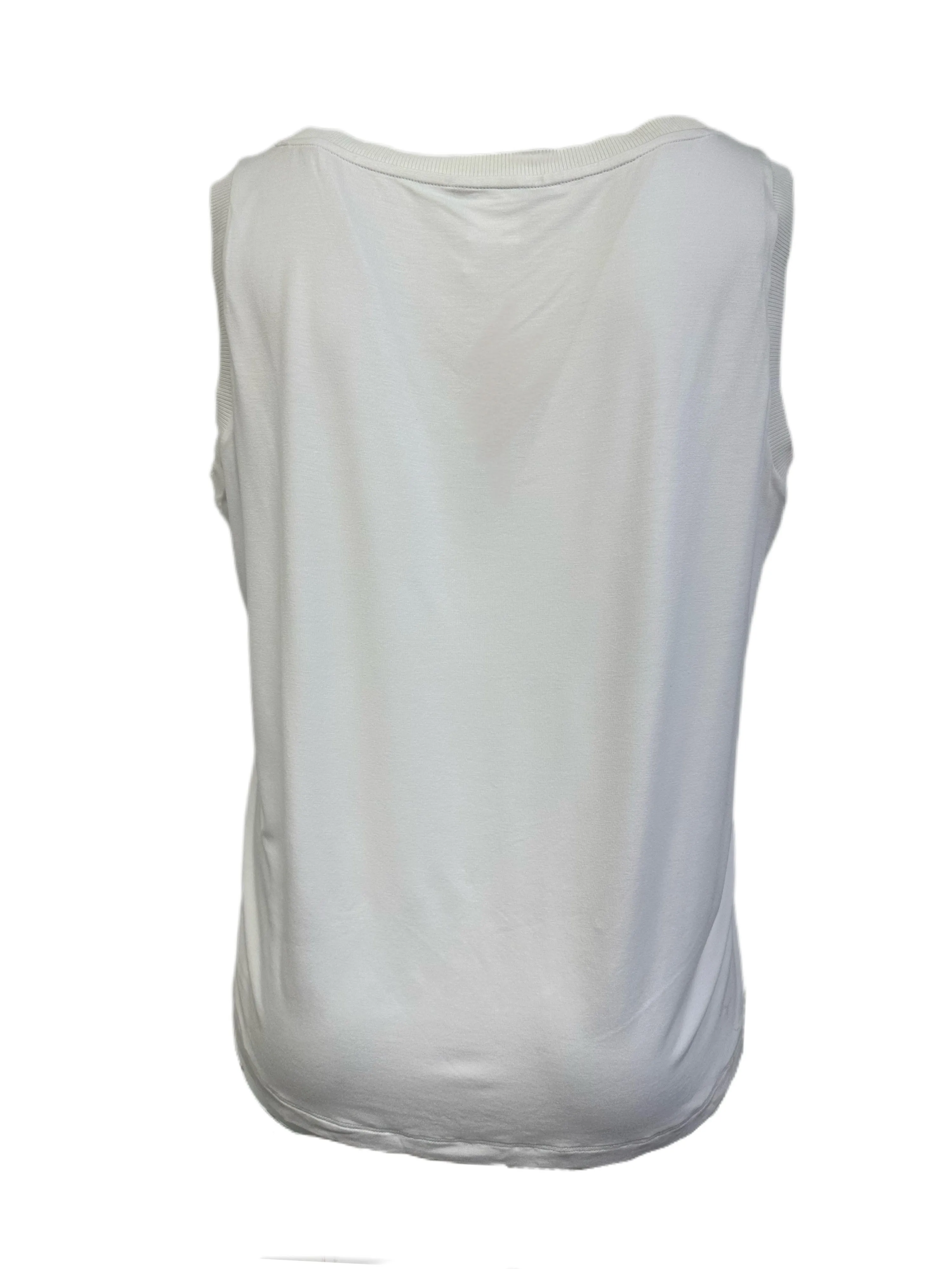 Marina Rinaldi Women's White Zona Pullover Tank Top NWT