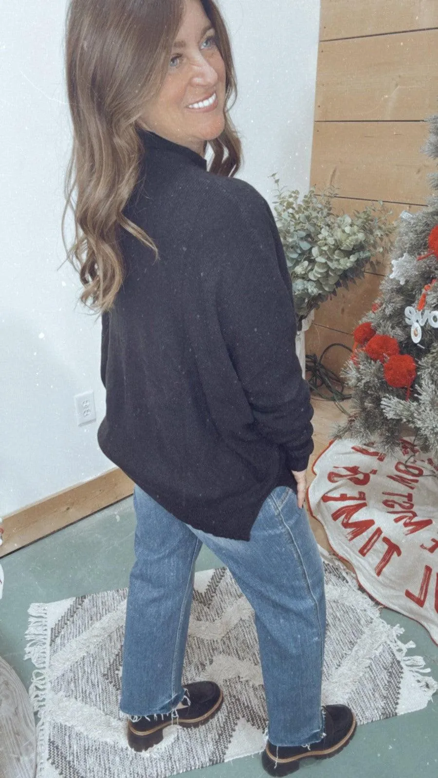 Might Be Cashmere Sweater in Black