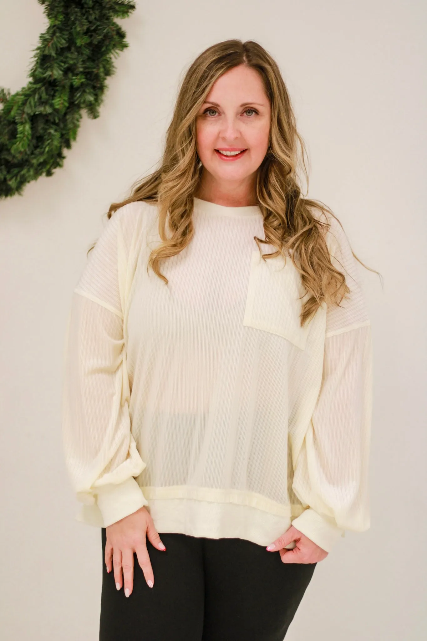Moment of Weakness Pearl Velvet Top