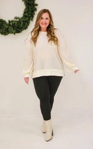 Moment of Weakness Pearl Velvet Top