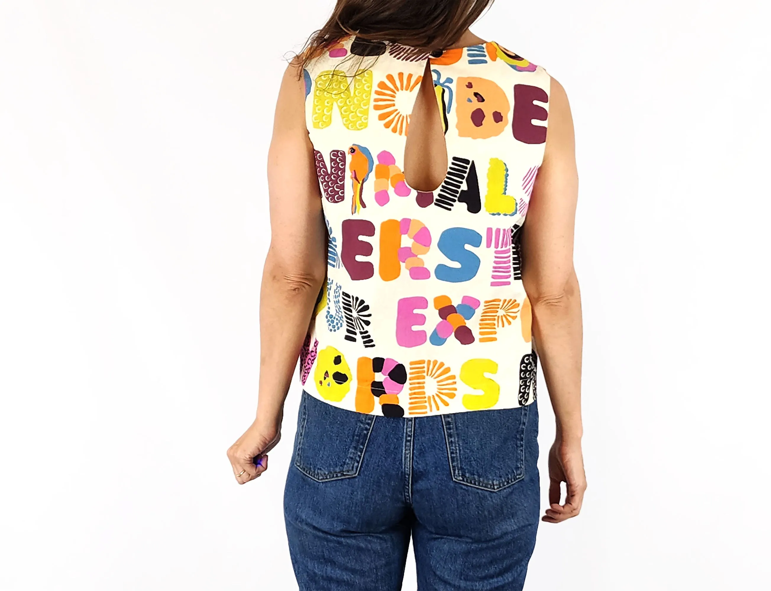 Obus writing print top size 8