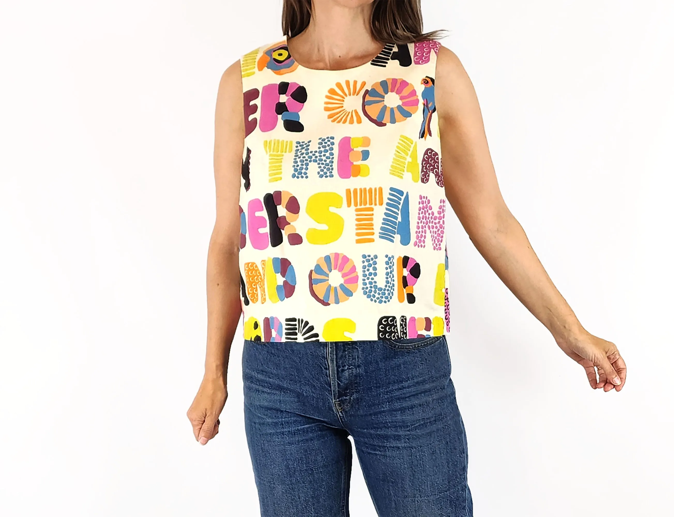 Obus writing print top size 8