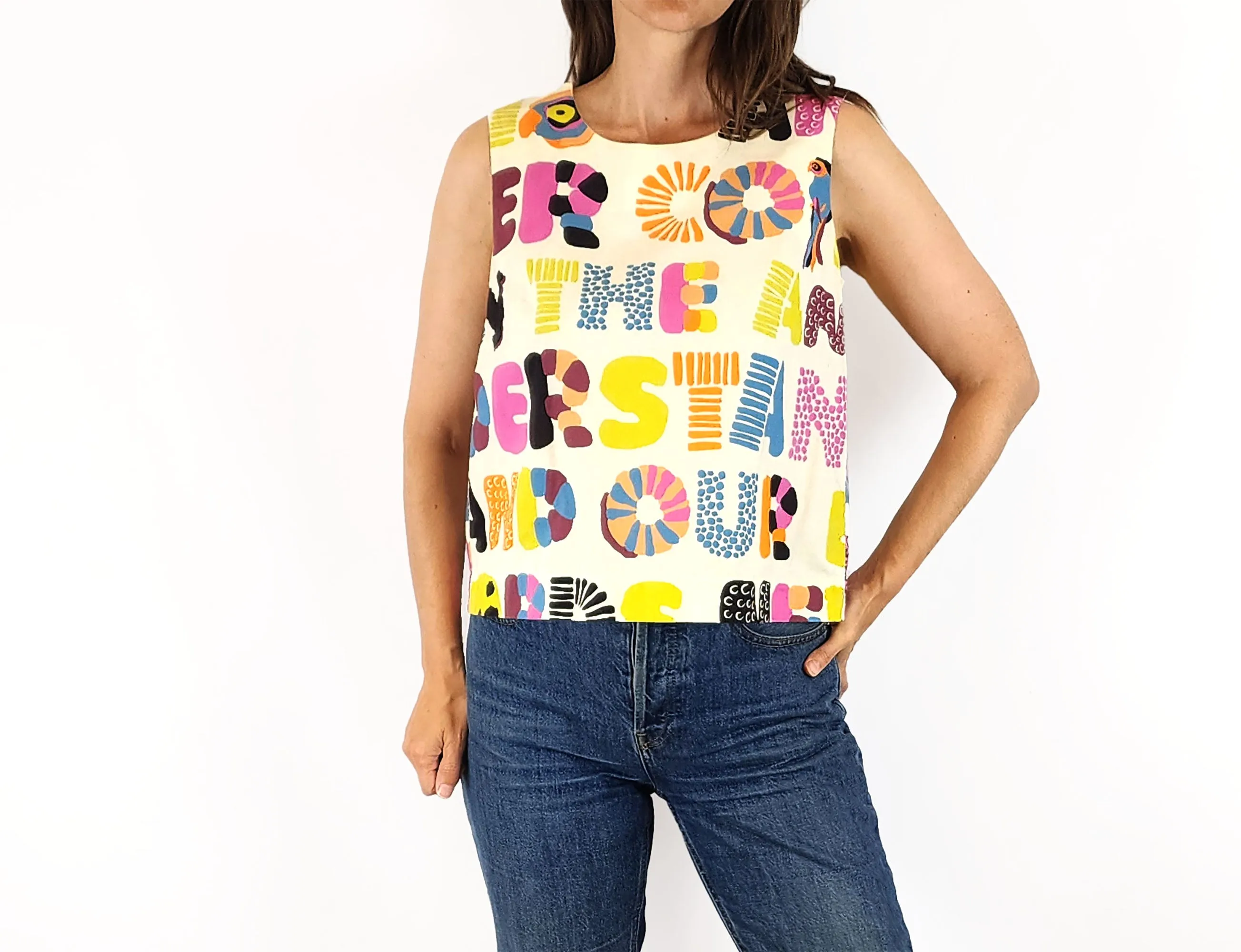 Obus writing print top size 8