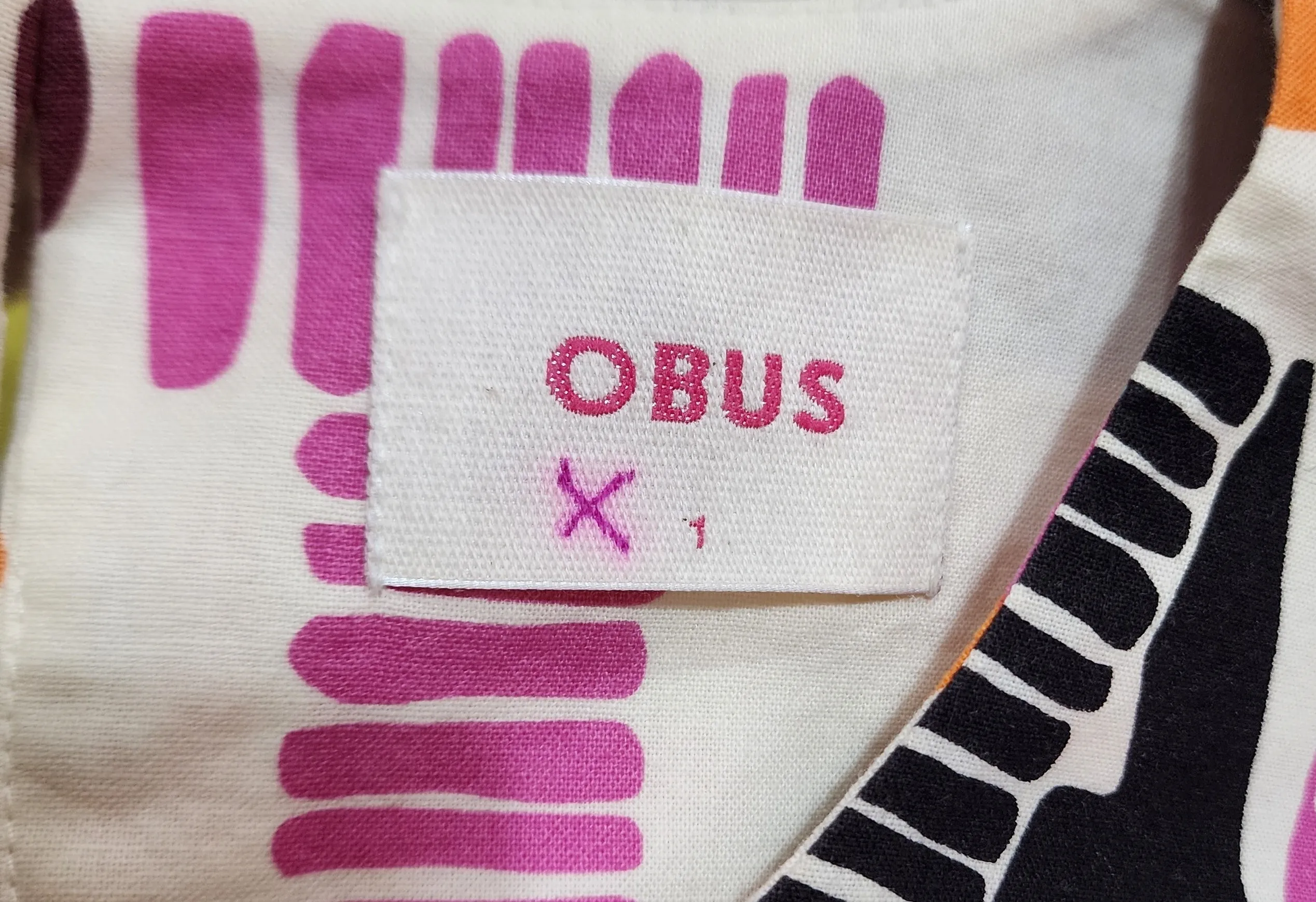 Obus writing print top size 8