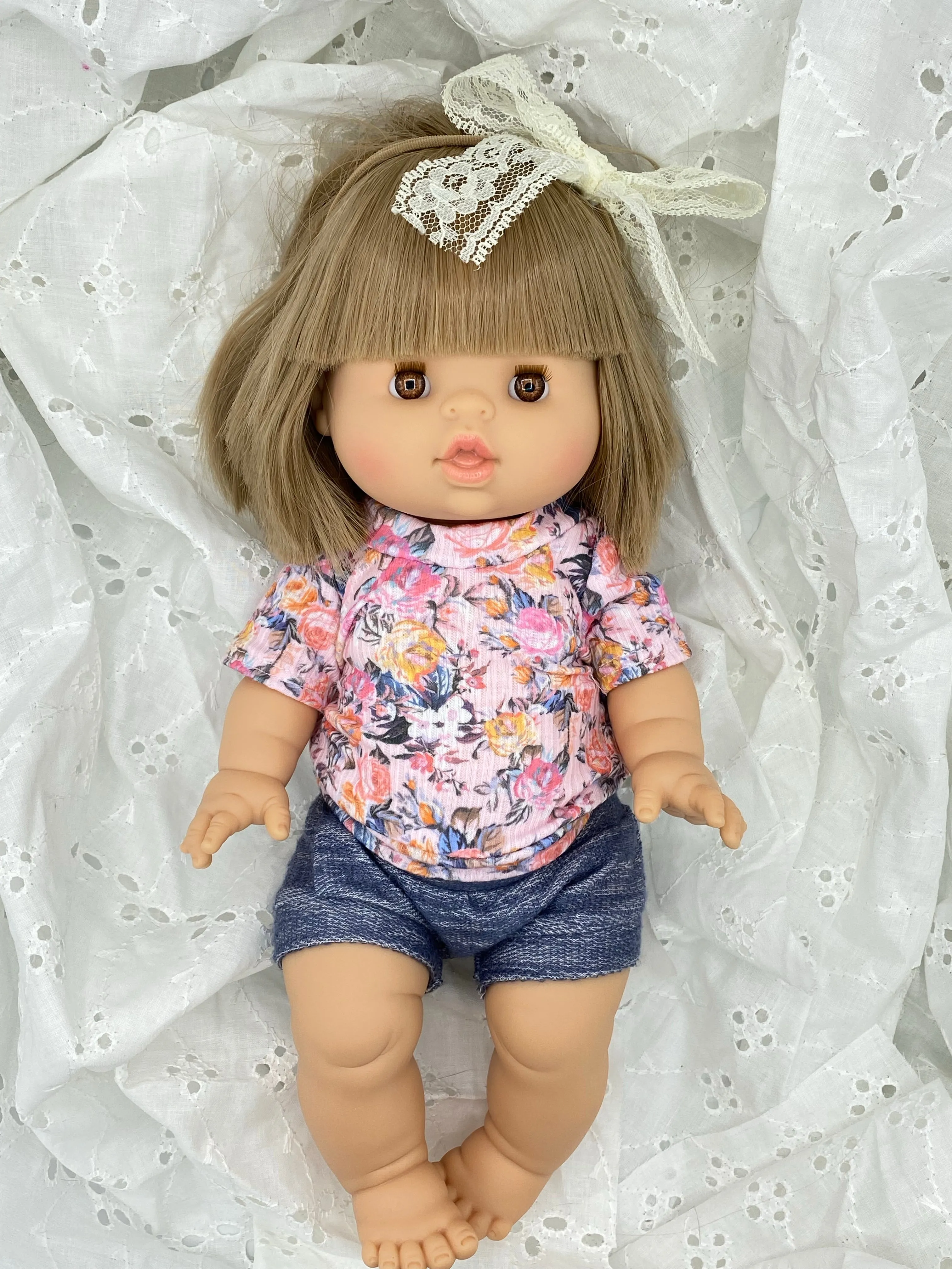 Pink floral knit lounge set -made to order- m21