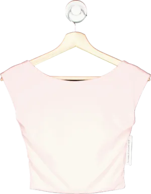 Pink Sleeveless Crop Top UK S